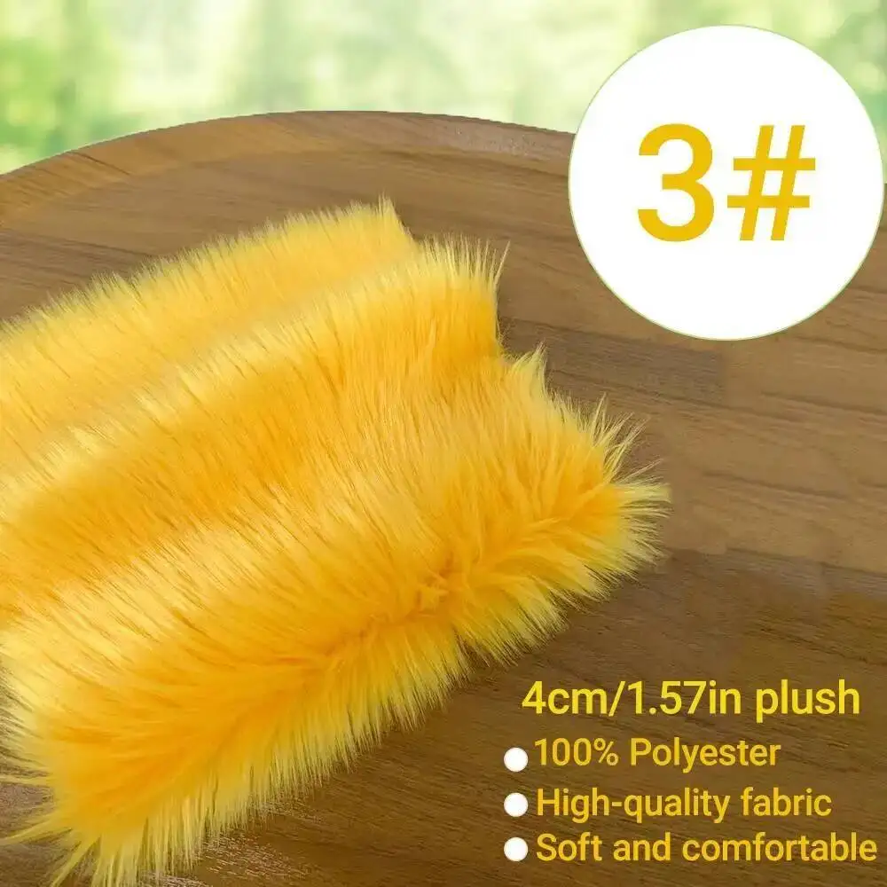 Luxurious Plush Shaggy Fur Fabric - 100% Polyester, Soft and Smooth