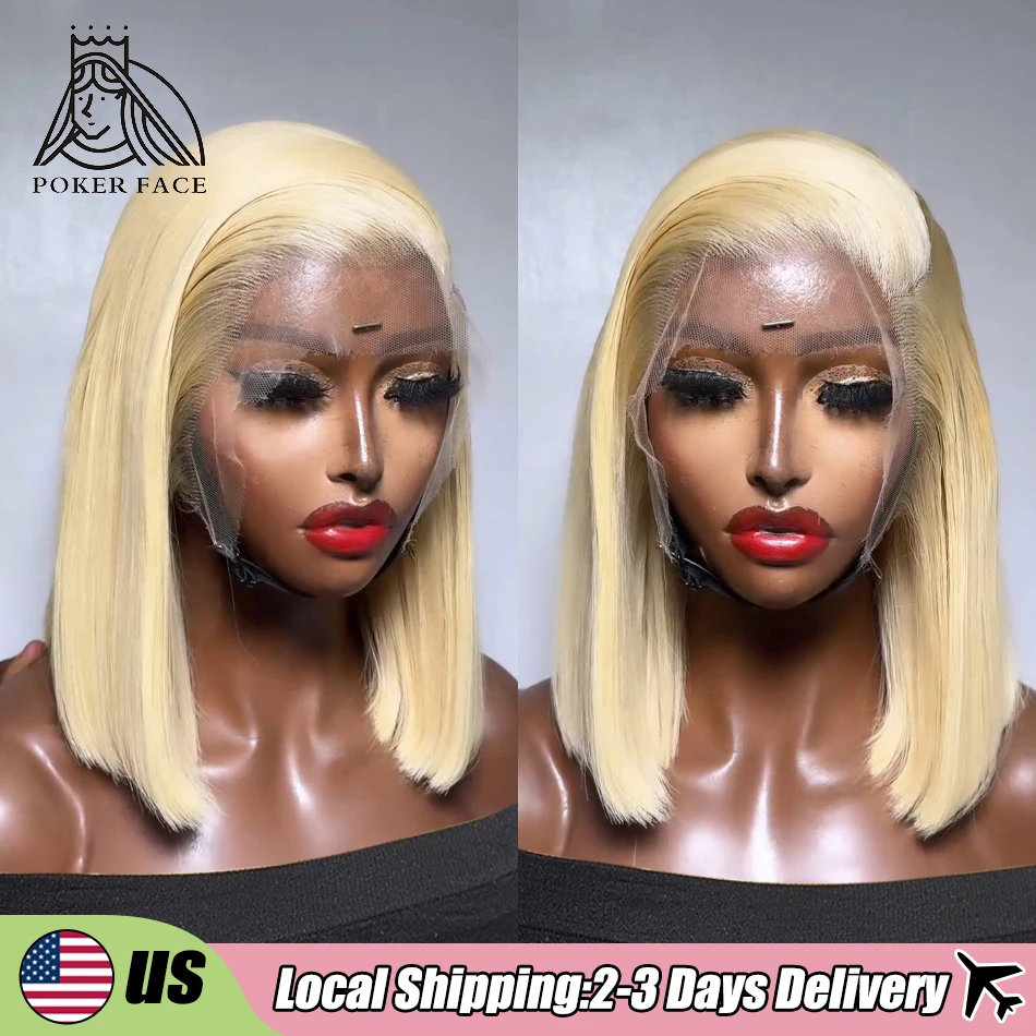 Short Bob Wig 613 Honey Blonde Color Brazilian Straight Bob Wig HD Lace Front Human Hair Wigs 13x4 13x6 Lace Frontal Wigs human hair wig