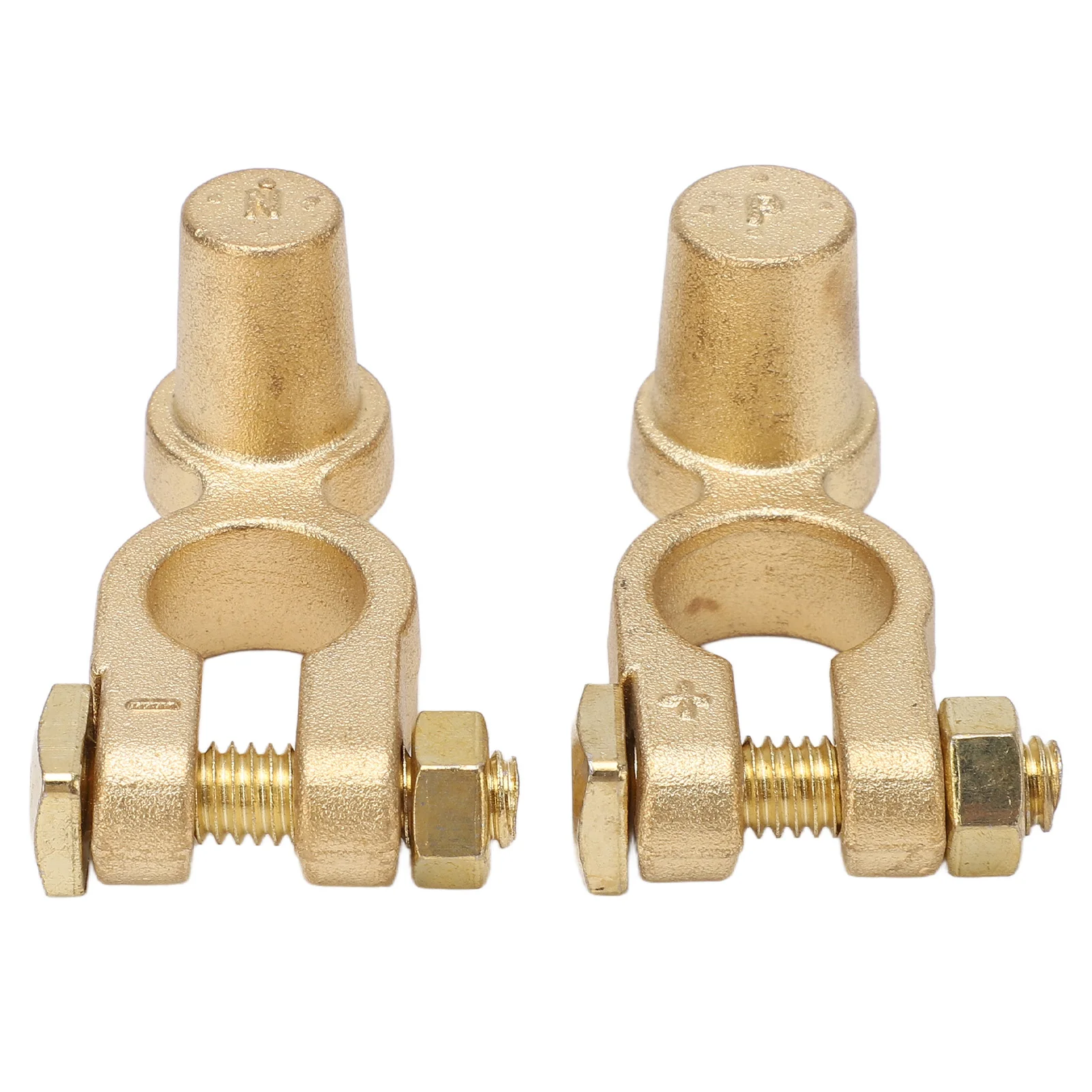 1 Pair SAE to JIS Car Battery Terminal Connector Positive Negative Top Post Battery Terminal for Auto Brass