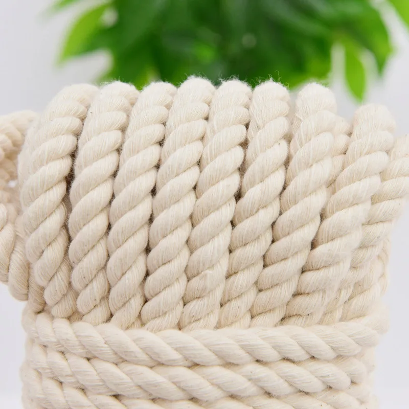 1-100M Macrame Cord 1-20mm Natural Cotton Twisted Macrame Rope String DIY Craft Knitting Making Plant Hangers Wall Hangings