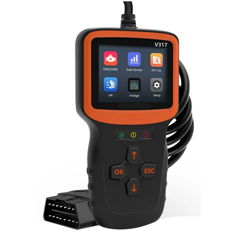 

V317 Obd2 Scanner Automotive Professional Diagnostic Tool Check Car Engine Fault Light Code Reader Vehicle Reset Clear