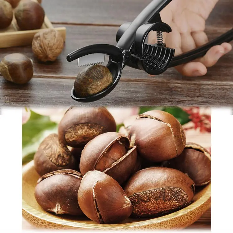 2 In 1 Aluminum Alloy Chestnut Clip & Nut Cracker - Multi-Functional Kitchen Nut Opener Plier