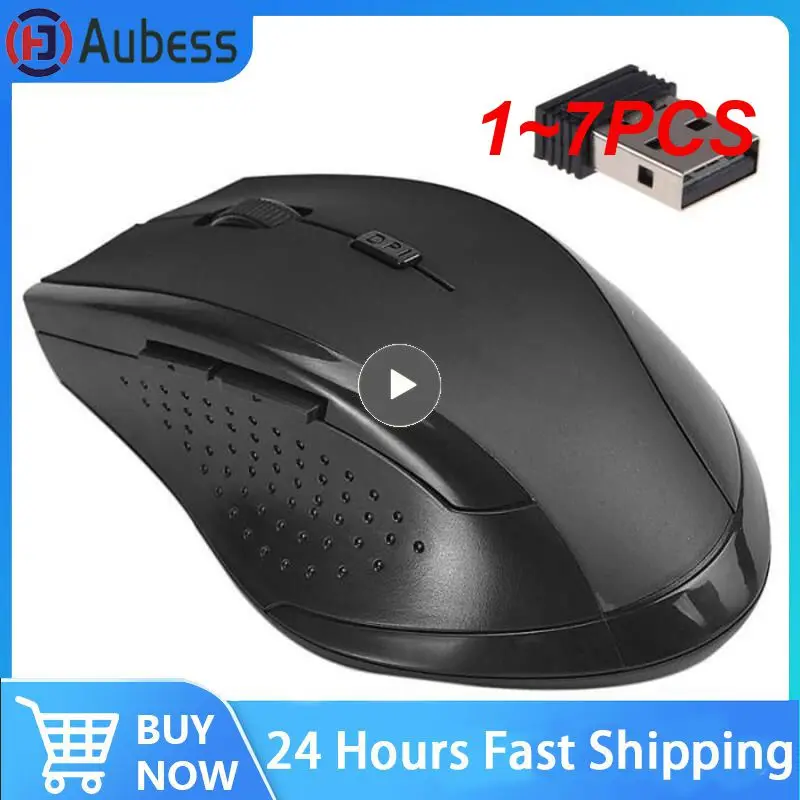 1 ~ 7 Pz Mouse Wireless 2000Dpi Mause 2.4Ghz Ottico Usb Silenzioso Mouse Desktop Mouse Ergonomico Wireless Per Laptop Pc Computer Mouse