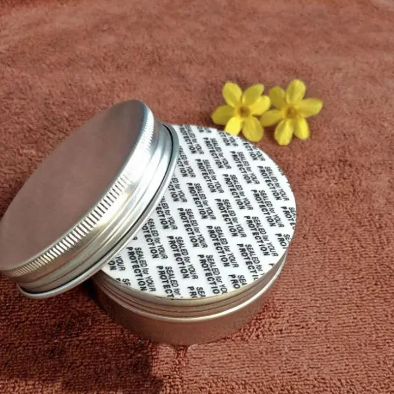500Pcs Self-adhesive Foam Press Seal Cap Liners Jar Bottle Pot Tamper Food Gasket Seals Pad Black Font