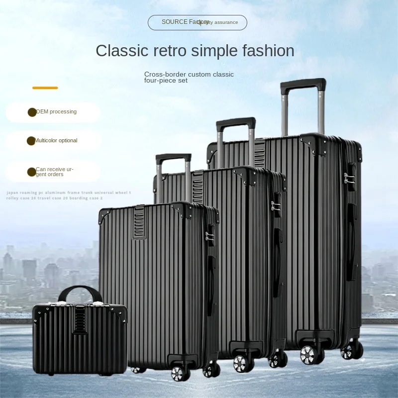 

Luggage men large-capacity suitcase universal wheel luggage case retro high-value password box classic scratch-proof suitcase