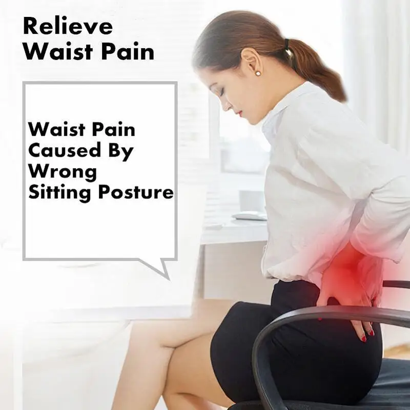 Orthopedic Chair Back Cushion Memory Foam Car Seat Office Sofa  Waist Lumbar Side Support Pillow Spine Coccyx Protect 3