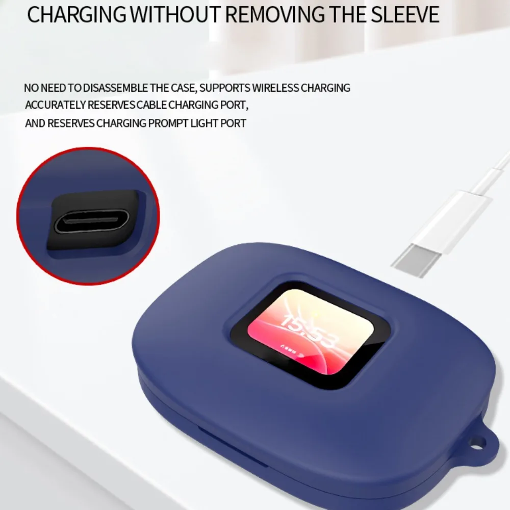 Soft Silicone Case Cover Shockproof Protective Protector with Hook Headphone Accessories Shell for Cleer arc 3