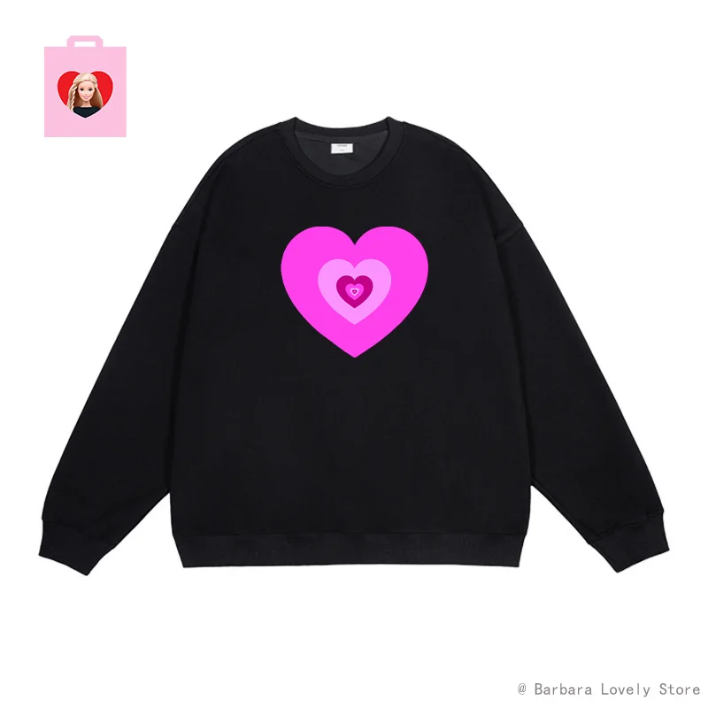 

Barbie Hoodies Autumn Vintage Retro Long Sleeved Loose Hoodies Women Clothing Casual Sweatshirt Y4k Lovers Wear Girlfriend Gifts