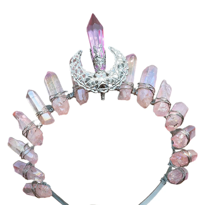 Crystal for Head Hoop Moon Hair Jewelry Bridesmaid Accessory Multiple Co