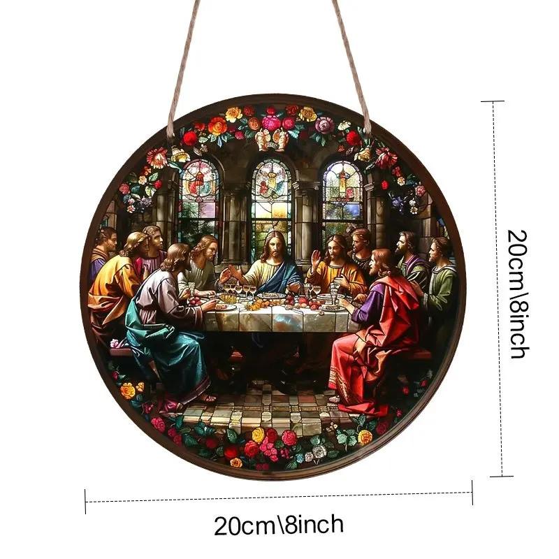 Last Supper Wooden Hanging Ornament – Christian Religious Decor 4