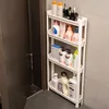 Bathroom Cabinet  Behind The Door Storage and Kitchen Storage Rack Multi-layer Narrow Cabinet Space Saving Trolley Storage Rack 1