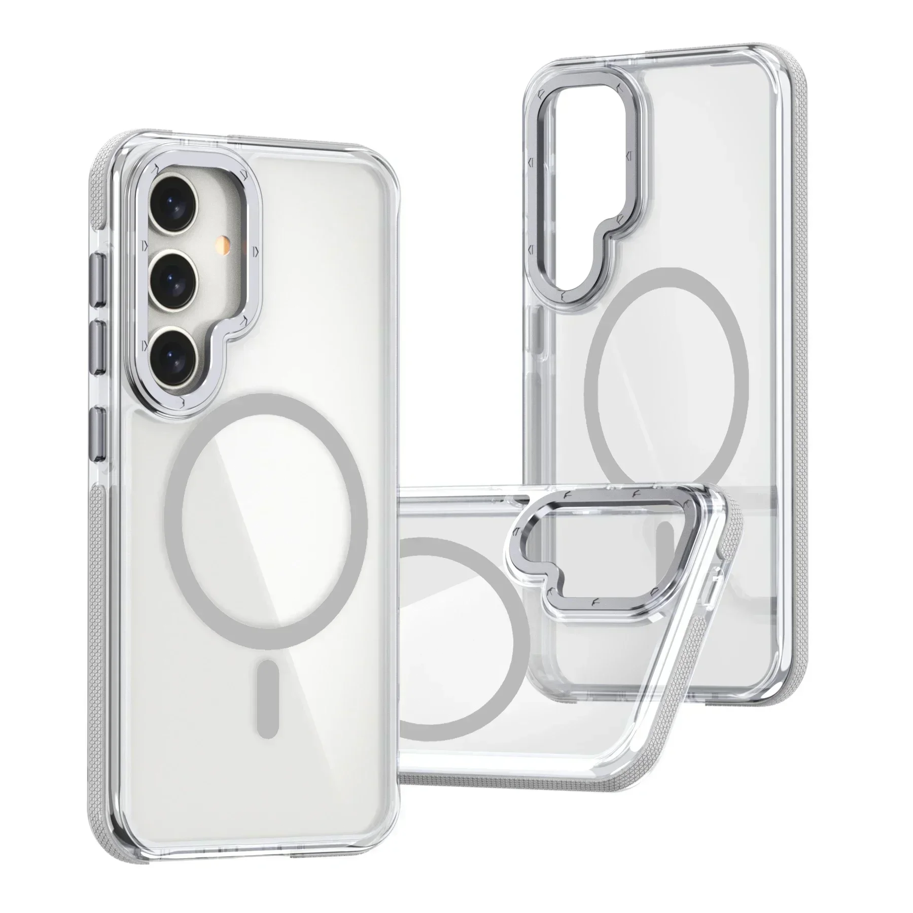 Luxury MagSafe Wireless Charging Clear Phone Case - Magnetic Shockproof Transparent Cover