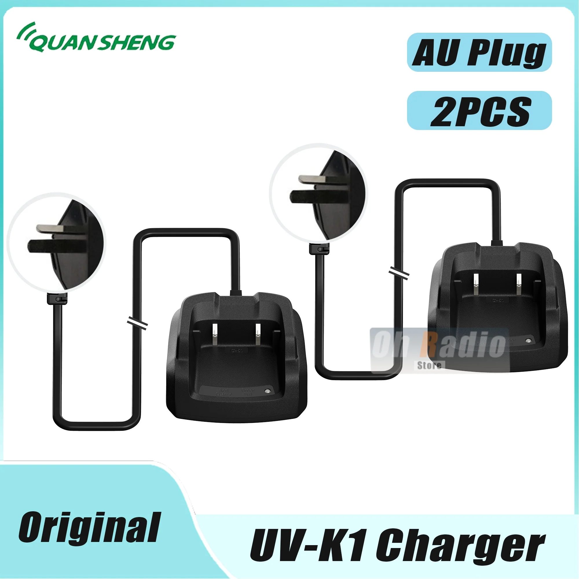 Quansheng Universal Desktop Fast Charger with Multi-Plug Options