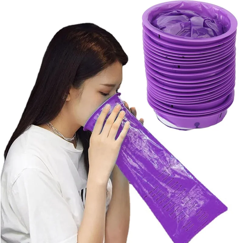 10 PCS Portable Vomit Bags Urine Bag Disposable Travel Car Airplane Motion Sickness Nausea Vomit Bag
