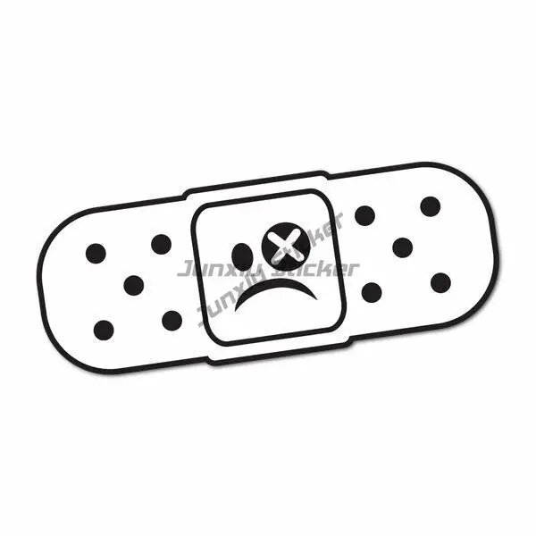 Наклейка с рисунком грустного бандажа-наклейка со сломанной лентой, Забавный бампер для автомобиля 4x4 Jap