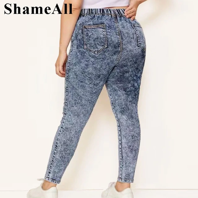 Women Stretchable Slim Fit Pants LONG PANT Plus Size High Waist