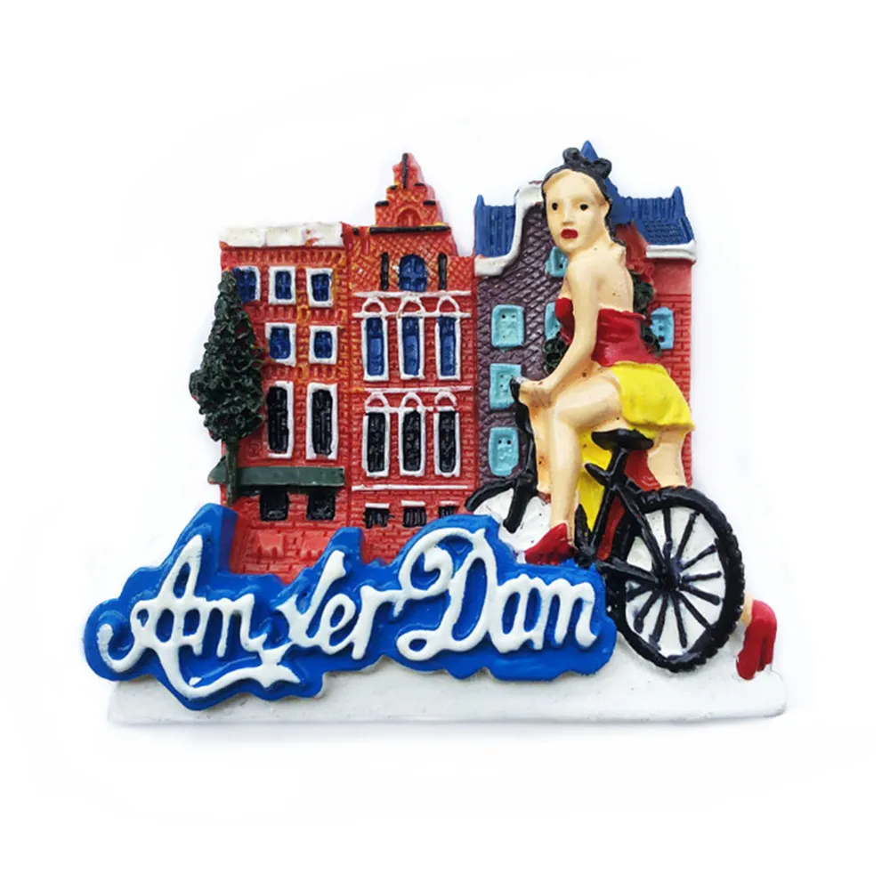 Europe Netherlands Amsterdam Fridge Magnets Tourism Souvenir Refrigerator Magnets Sticker Collection Handicraft Decoration