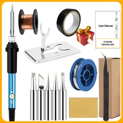 Advanced Electric Soldering Iron Kit - Adjustable 60W with Replaceable Tips - EU (12 - IN - 1 Kit-(Choice))