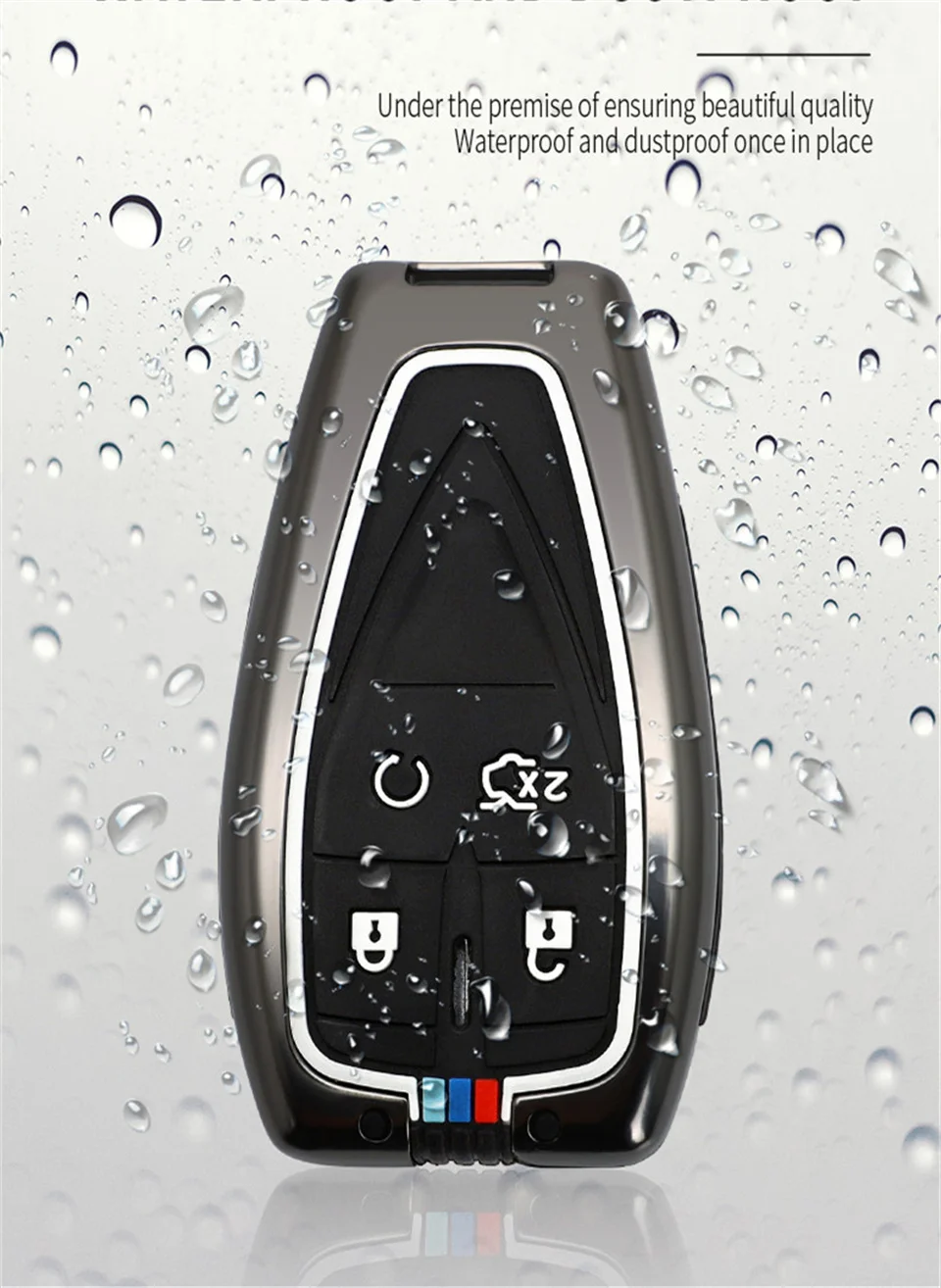 Gel di silice della lega galvanizzata Shell della copertura completa della cassa chiave dell'automobile per il portachiavi di protezione di Changan CS35PLUS CS55PLUS CS75PLUS 2019-2020 - S05c113e8522c4b9a83da0f2fccbd4e5a9