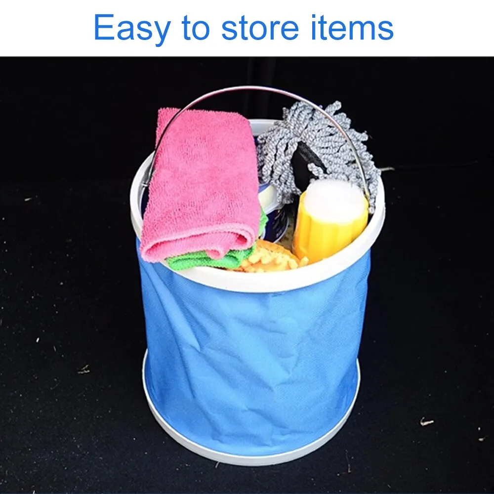 Folding bucket Water bucket Car wash bucket Water storage bag 9L 11L 13L Portable Bucket Outdoor Travel Water Storage Bag Waterproof Water Bag Fishing Portable Foldable Bucket Car Supplies