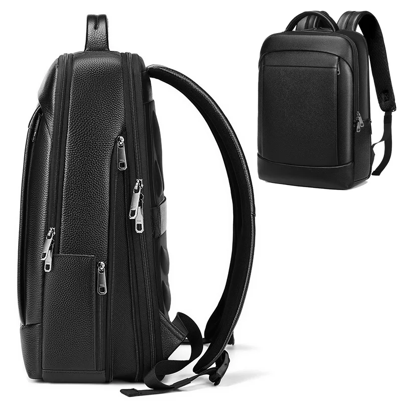 The New Fashion Multifunction Travel Bag Backpack Laptop Cowhide Leisure Genuine Leather Travel Bag Famous Luxury Brand Backpack 3
