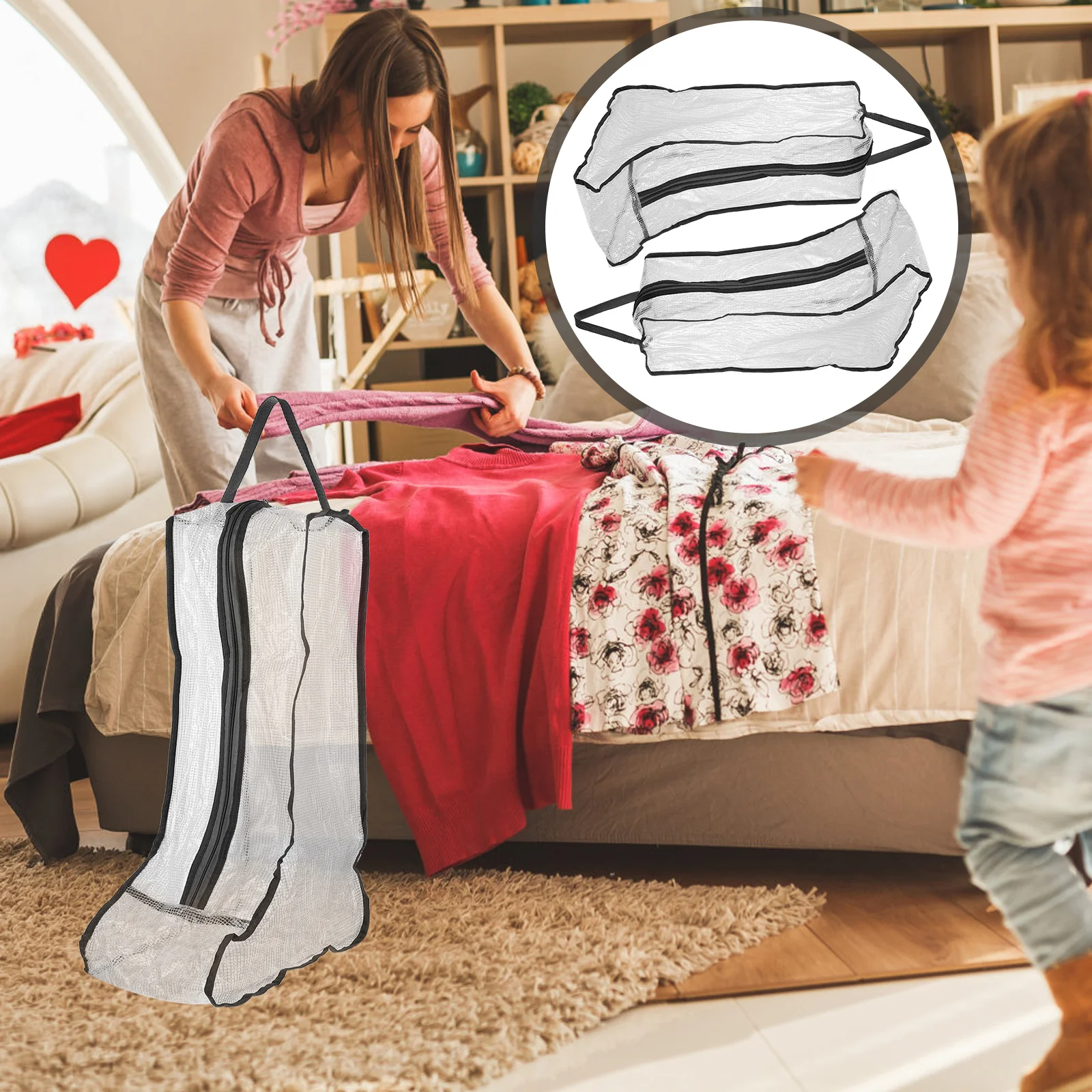 

Tall Boots Storage Bags Portable High Boot Protective Bag Clear Shoe Storage Pouches Store Riding Boots Leather Boots Snow