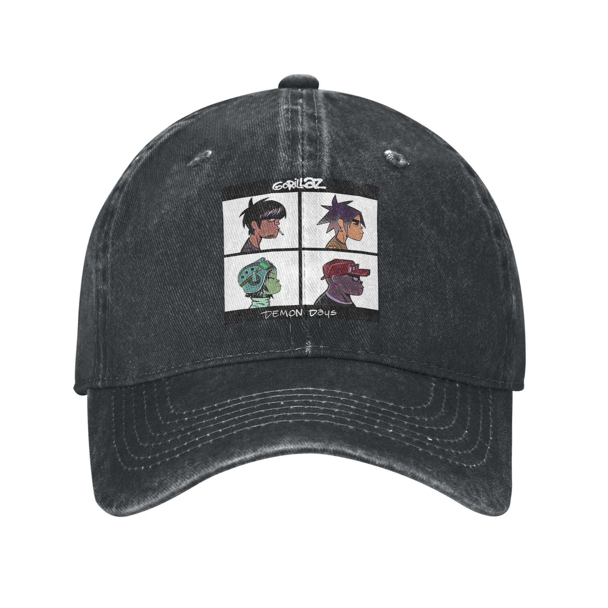 Music Band Gorillaz Denim Cap, lässige Baseballkappen, verstellbare Mütze, Sommer-Unisex-Baseballmützen