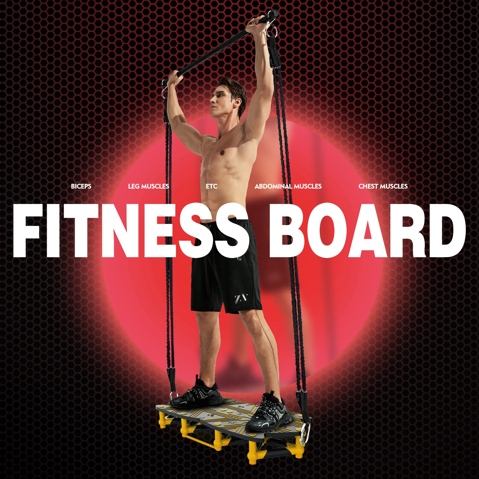 Push Up Board Fitness, Large Multifunctional Compact Push Up Board, Household Portable Handle, Gift for