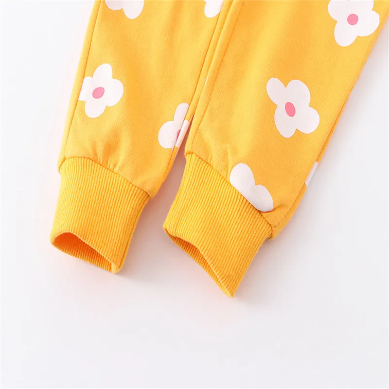 Jumping Meters 2-7T Boys Girls Sweatpants Floral Drawstring Toddler Kids Trousers Full Length Pants Baby Autumn Spring Pant girls pants,boys pants,kids pants,girls trousers