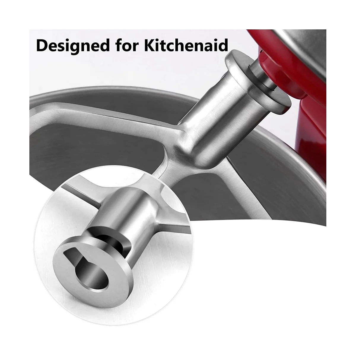 Paddle Attachment for Kitchenaid Stand Mixers 5 Quart Lift and 6 Quart Flex Edge Beater Dishwasher Safe mixer accessory