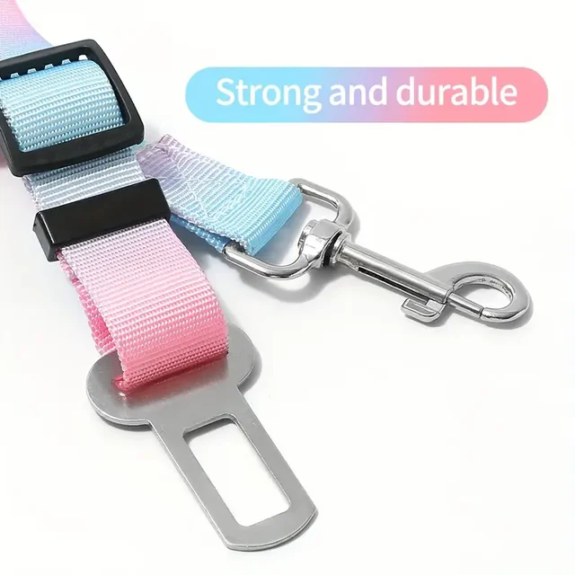 Dog Seat Belt Adjustable Dog Car Seatbelts for Vehicle Nylon Pet Safety Seat Belt with Elastic Bungee Buffer Durable Car Harness 5
