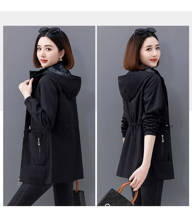 Spring Women's Jackets Causal Windbreaker 2024 New Two-Sided PiercingThin Basic Coat Lightweight Jacket Outwear Women Clothing