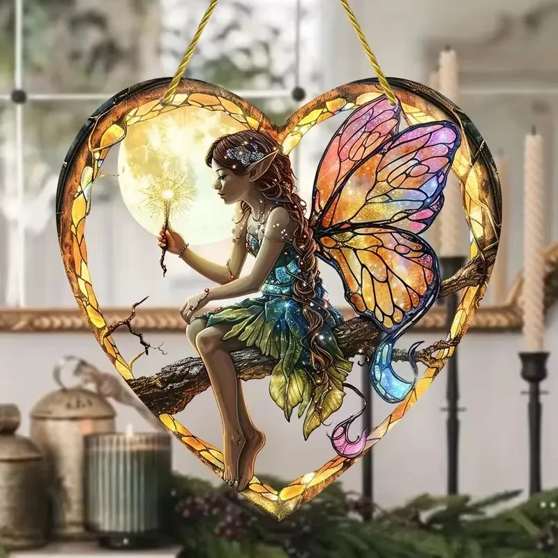Enchanted Fairy Heart Suncatcher 5 | Enchanted Fairy Heart Suncatcher 5