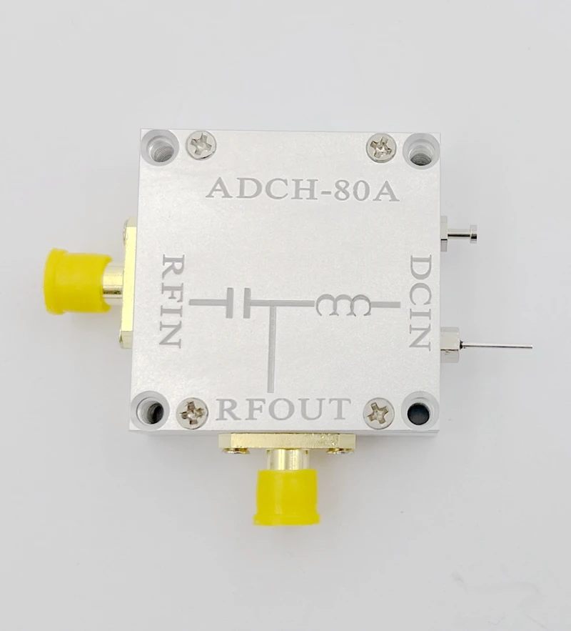 

RF DC Blocker Bias Feeder Bias Tee 10MHz-10GHz ADCH-80A