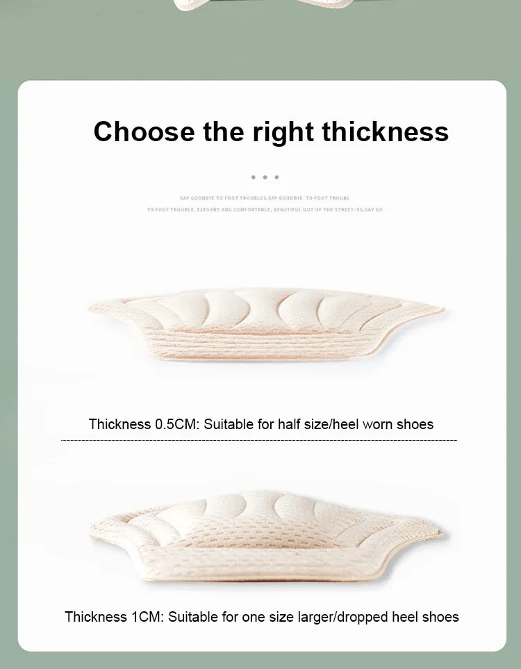 10Pcs Heel Insoles for Feet Patch Heel Pads for Sports Shoes Adjustable Size Non-slip Shoe Pad Heel Protector Back Sticker