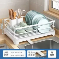 Dish Drainer Dish Drain Rack Tableware Storage Organizer Shelf With Drainboard Dish Storage Racks Towel Rack Kitchen Storage 2