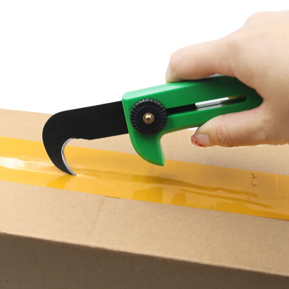 Unpacking Utility Knife Portable Express Parcel Push Blade Keychain Hook Cutter Tool
