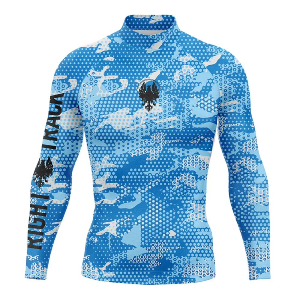 Men's Rash Guard Swimming Shirts Lycra Quick Dry Swimming Surfing Diving Tops Upf 50+ Ropa Surf Shirt Gym Water Sport Clothing