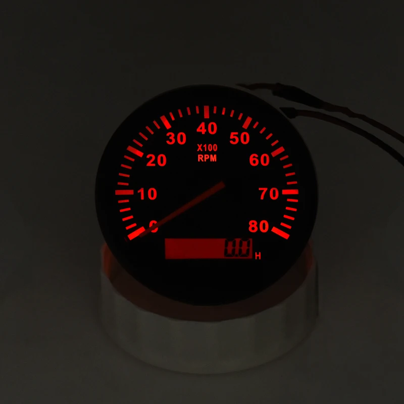 52/85mm Boat Tachometer for Car Marine Tacho Meter Gauge with Hourmeter REV Counter 3000/ 4000 /6000 /8000RPM Meter