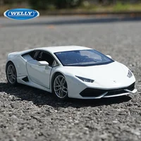 WELLY 1:24 Lamborghini Huracan LP610-4 Alloy Racing Car Model Diecasts Metal Sports Car Model High Simulation Childrens Toy Gift 1