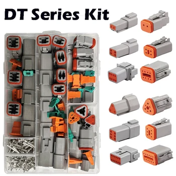 Deutsch DT series กันน้ําสายไฟชุด DT06-2S DT04-2P DT06-3S DT04-3P ยานยนต์ปิดผนึกปลั๊ก DT connector SN48B 1