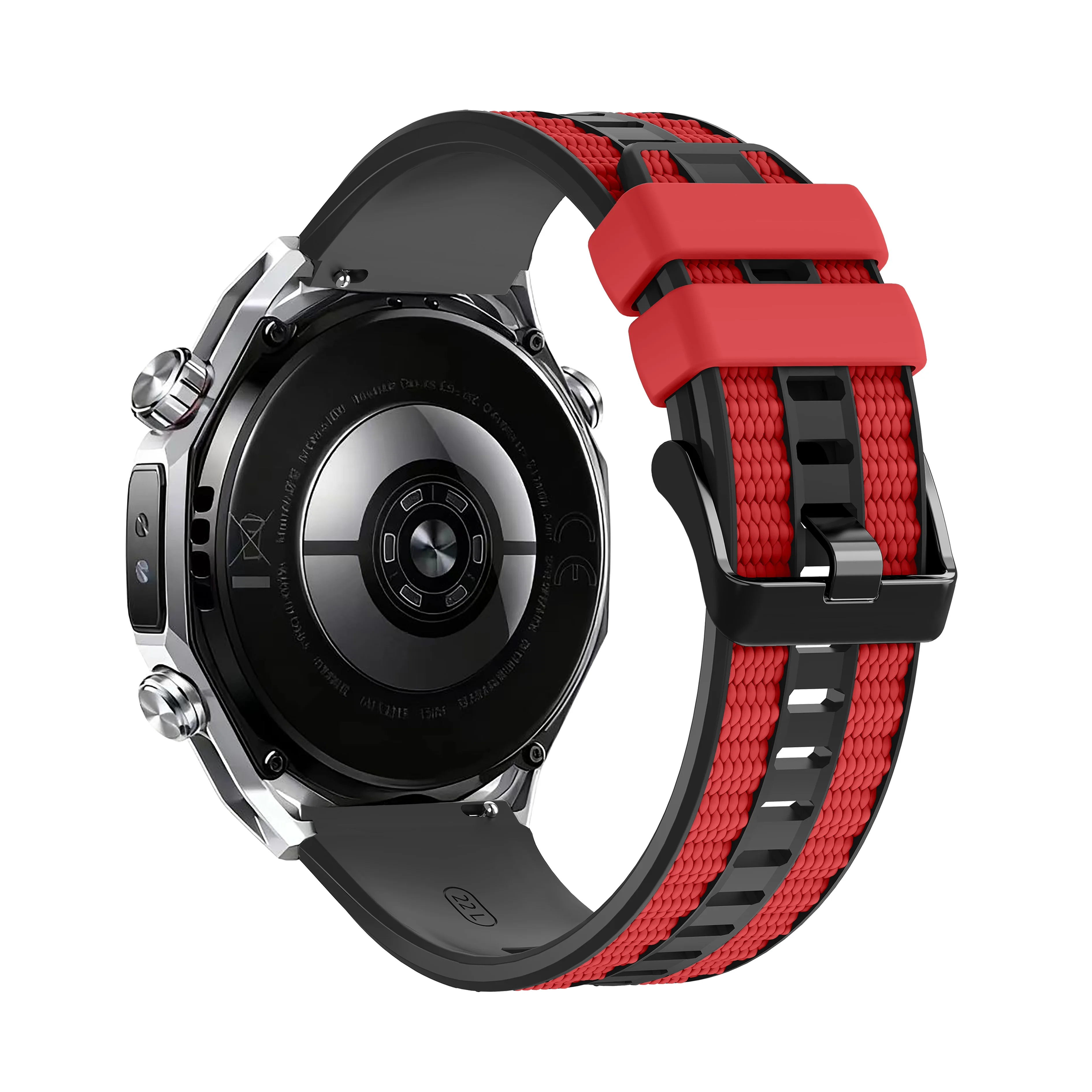 Premium 22mm Silicone Watchband Replacement Strap Bracelet
