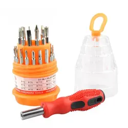 Ferramenta de mão 31 pçs kit chave de fenda pequena mini combinação universal conjunto desmontável antiderrapante lidar com reparação multifuncional