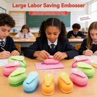 5×3×4.5cm Flower Punch, Kids DIY Paper Cut Embossing Tool, Labor-Saving Hole Punch for Scrapbooking & EVA Foam Crafts 2
