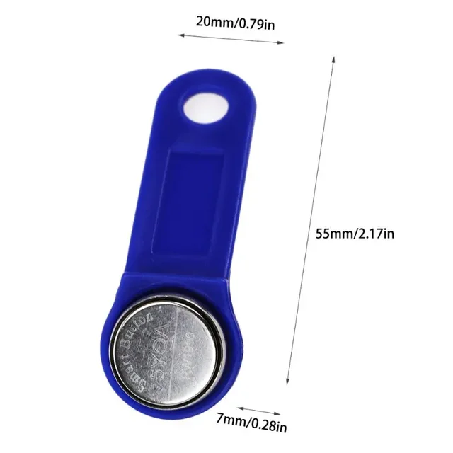 10Pcs RW1990 iButton Cards with Keyring Hole Rewritable for Touch Memory Card Electronic Keys for Door Access Syste 6