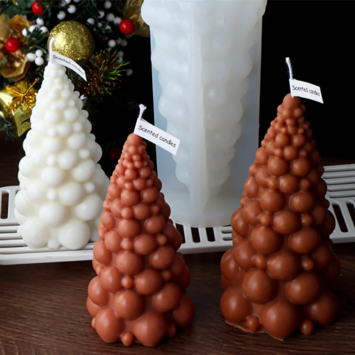 2er Set Weihnachtsbaum-Silikonformen 3D – Perfekt Für Kerzen, Seife & DIY-Deko | Wiederverwendbar, Hitzebeständig Bis 230°C