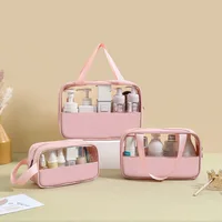 Portable Cosmetic Pouch Women Translucent Makeup Bag Large-Capacity Bath Wash Bags Multifunction Travel Waterproof Storage Case 2