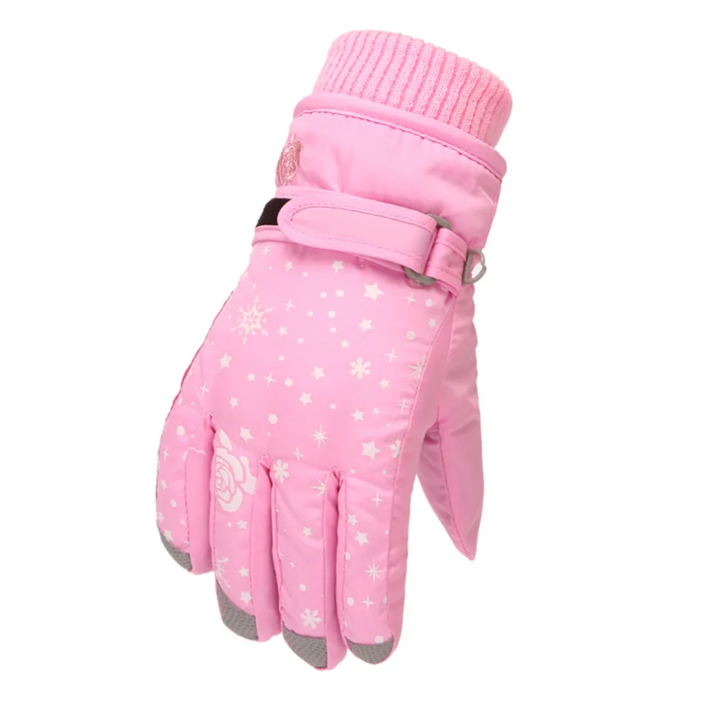 guantes niña invierno Guantes de nieve impermeables para niños, manoplas de  lana de Color sólido con orejas de dibujos animados, aislamiento térmico, a  prueba de viento, para esquí, 3 a 8 años