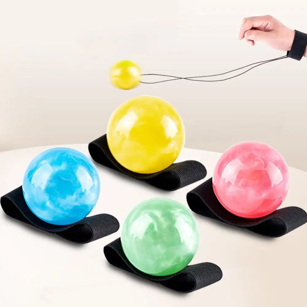 Rubber Return Sponge Ball Game Exercises Hand Throw Back Ball Wrist String Bounce Ball Nylon String Elastic Rubber Hand Ball 3