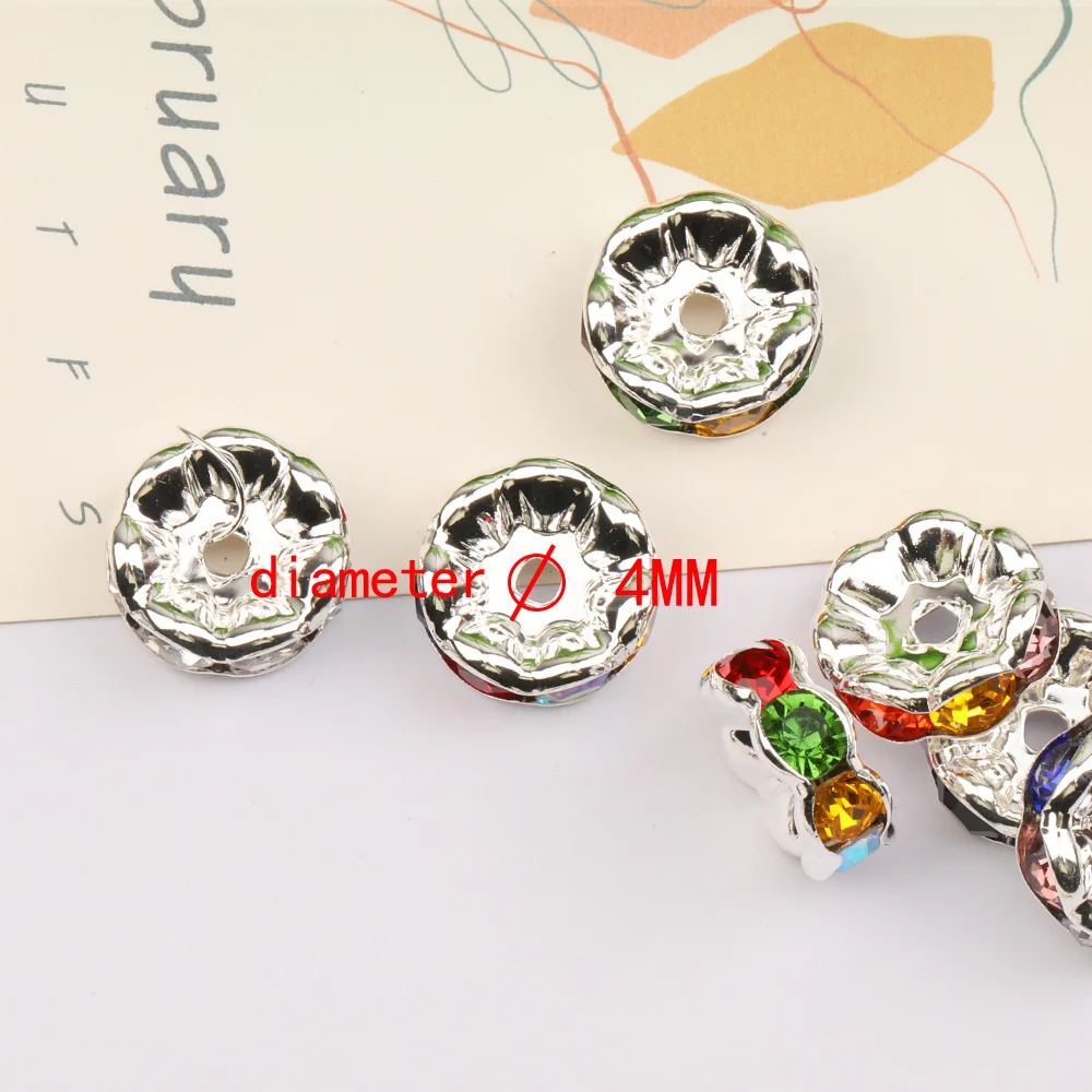 Cordial Design 100Pcs 21*21MM Copper Spacers/Hand Made/Jewelry Findings & Components/Rhinestone Effect/Wheel Shape/DIY Making - cordial